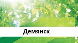 Банкоматы Сбербанка в городe Демянск — часы работы и адреса терминалов на карте